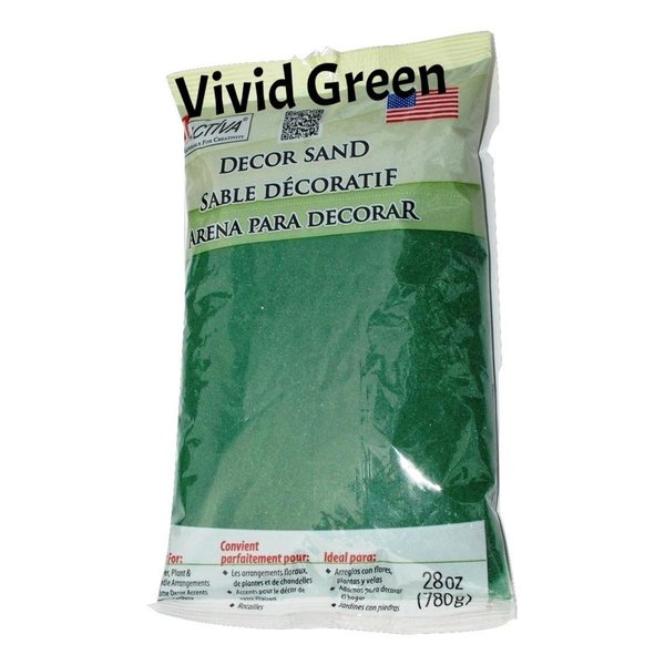 Decor Sand Activa 28 oz Bag of Decorative Sand, Vivid Green DE81420